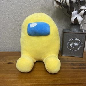 among us plush yellow Rare Sitting Version 8”